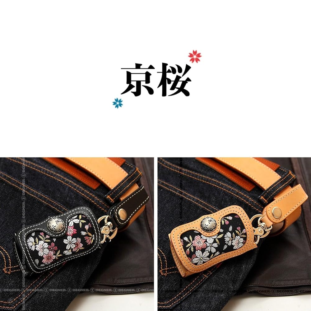 DEGNER デグナー 花山　京桜　刺繍　本革　レザーメディスンバッグ DEGNER デグナー 花山 京桜 刺繍 本革 レザーメディスンバッグ